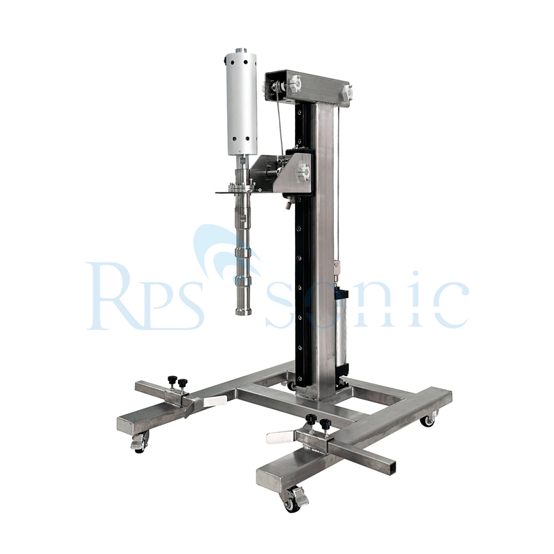Máquina de dispersión de Sonicator ultrasónico ultrasónico homogeneador ultrasónico personalizado con soporte neumático