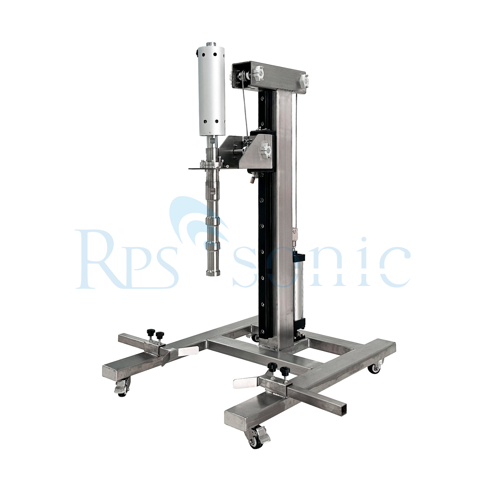 Máquina de dispersión de Sonicator ultrasónico ultrasónico homogeneador ultrasónico personalizado con soporte neumático