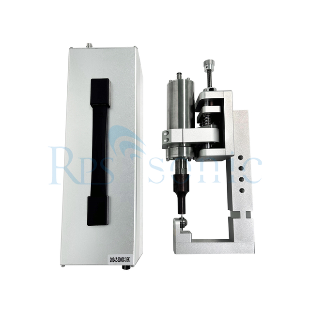 Máquina ultrasónica de sellado y corte con una máquina de pordigas de rueda de rodillo para soldadura de tela y corte