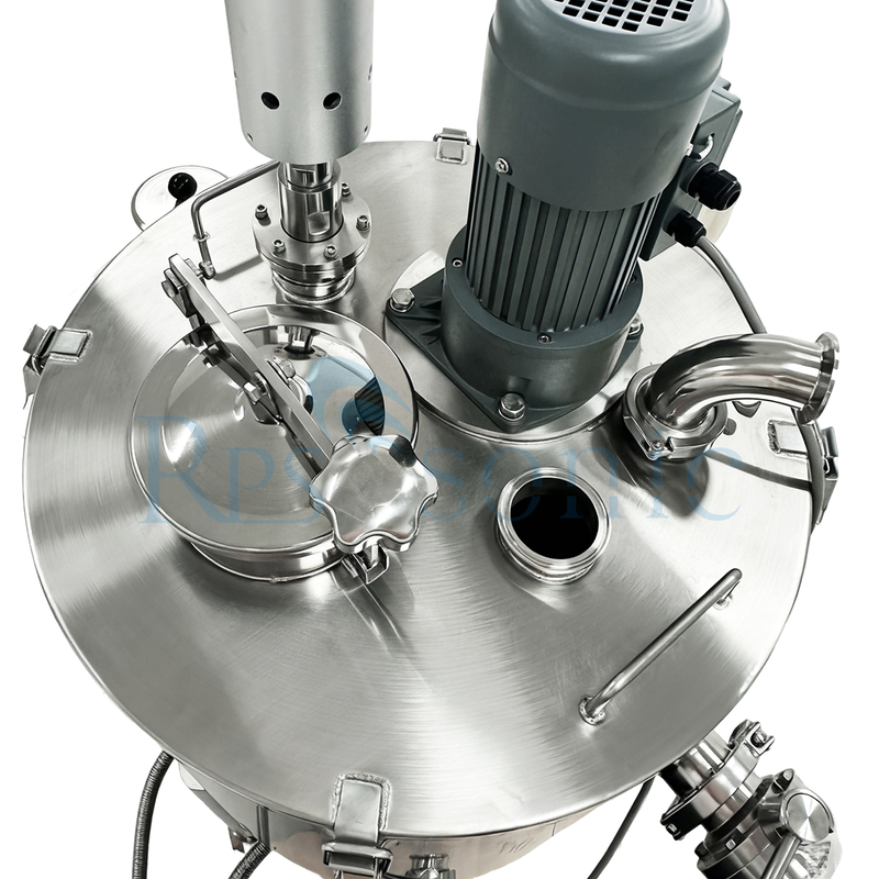 Extractor de homogeneizador ultrasónico industrial 50L con tanque de calentamiento de tres capas para la extracción de frutas