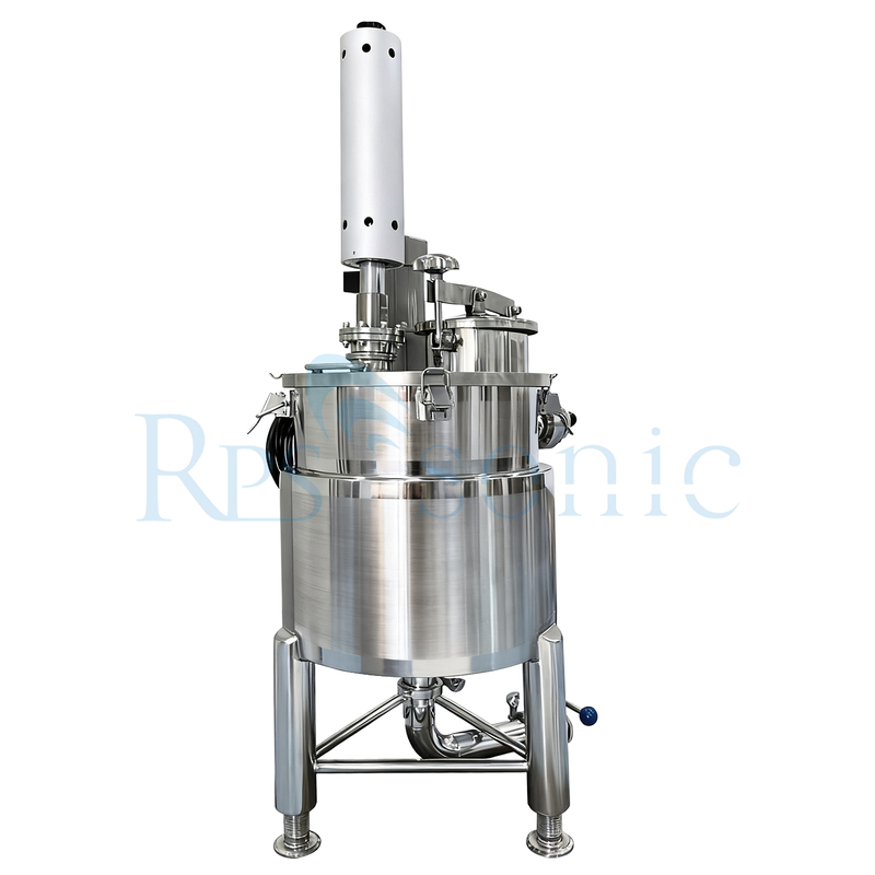 Sistema de dispersión homogeneizador ultrasónico industrial 30L para nanopartículas