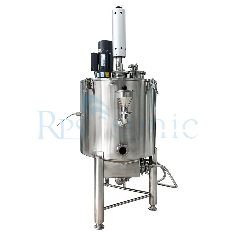 Extractor de homogeneizador ultrasónico industrial 50L con tanque de calentamiento de tres capas para la extracción de frutas