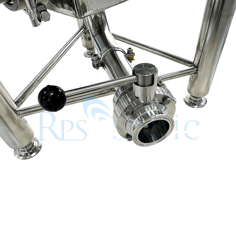 Extractor de homogeneizador ultrasónico industrial 50L con tanque de calentamiento de tres capas para la extracción de frutas