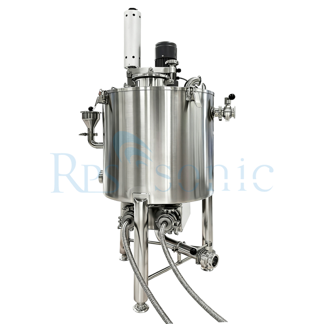 Extractor de homogeneizador ultrasónico industrial 50L con tanque de calentamiento de tres capas para la extracción de frutas